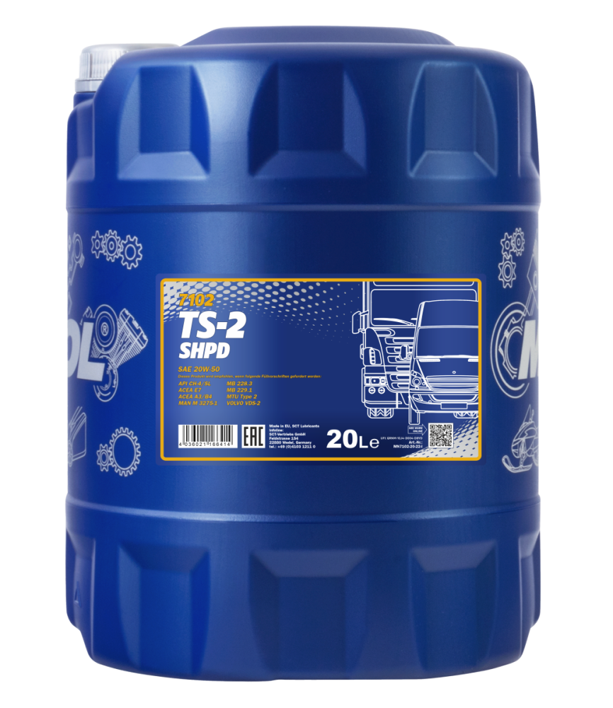 Ulei motor camion MANNOL TS-2 SHPD 7102 20W-50 cu ESTER - 20 Litri [1]