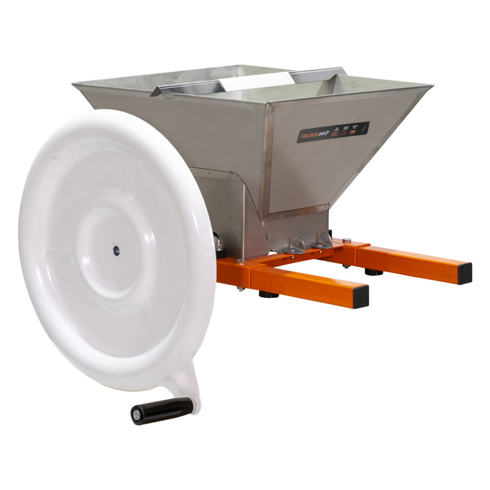 Zdrobitor manual de fructe RURIS FP7 cu cuvă inox de 7 L și role din aluminiu [7]