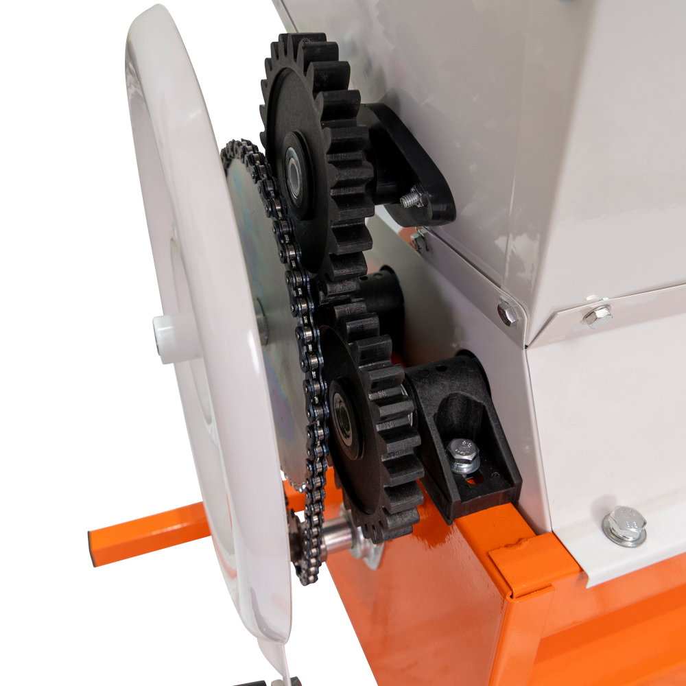 Zdrobitor manual cu desciorchinare RURIS HT100, cuvă 57 L, 800-1000 kg/h, role aluminiu [3]