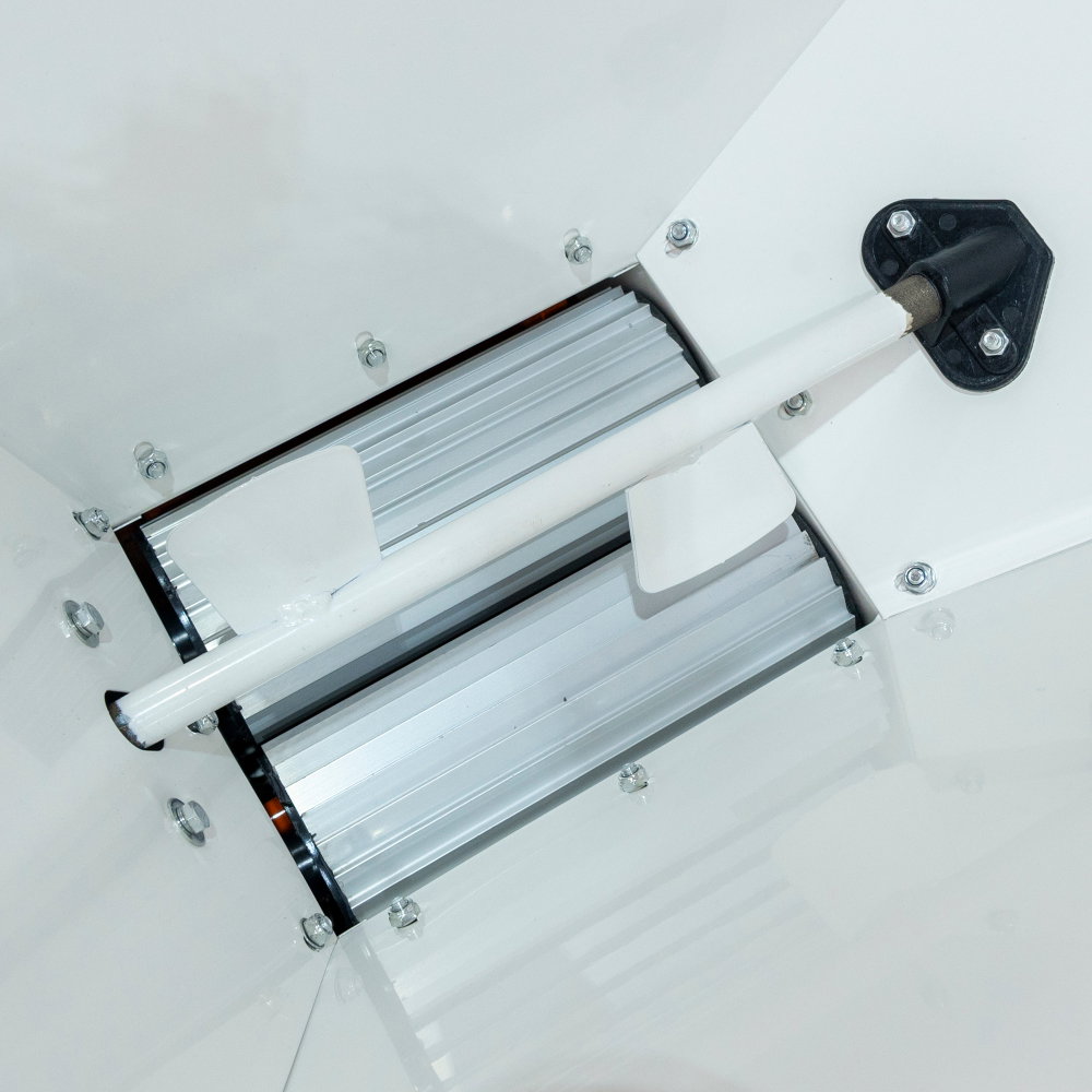 Zdrobitor manual cu desciorchinare RURIS HT100, cuvă 57 L, 800-1000 kg/h, role aluminiu [4]