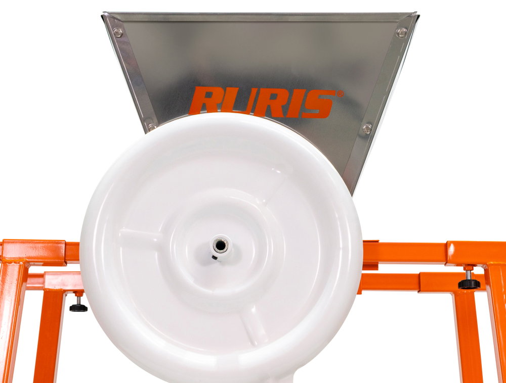 Zdrobitor manual struguri RURIS SP28, cuvă inox 28 L, role nylon [4]