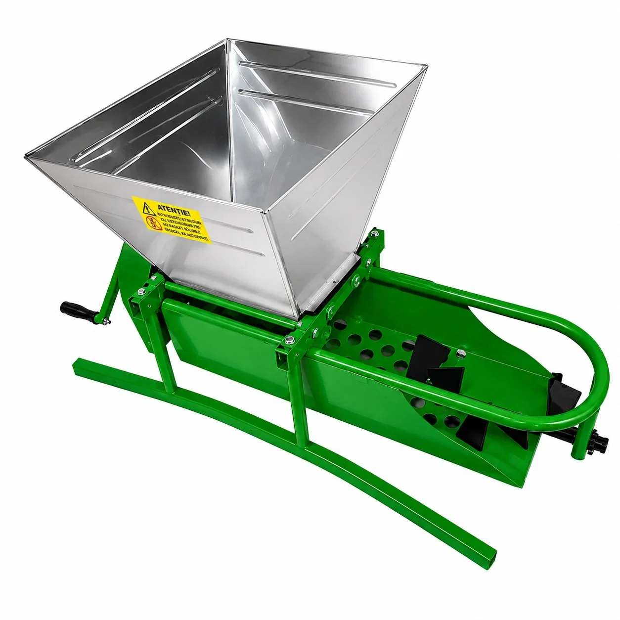 Zdrobitor manual struguri Micul Fermier MF-ZD1005-G01, cu desciorchinător, cuvă inox 30 L, 200 kg/h [1]