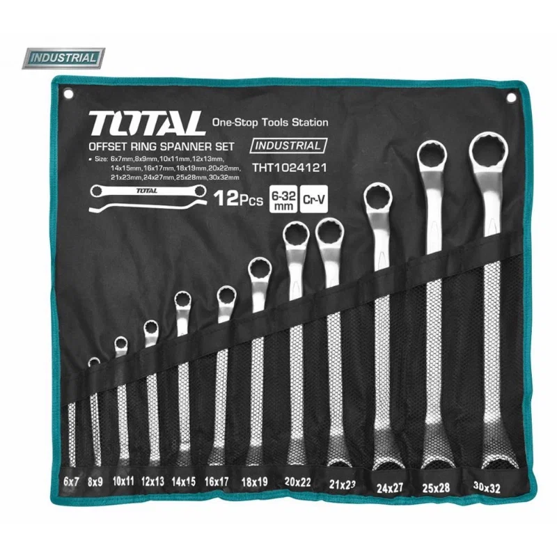 Scule si unelte de mana - Set 12 chei inelare cu cot - 6-32mm (INDUSTRIAL)