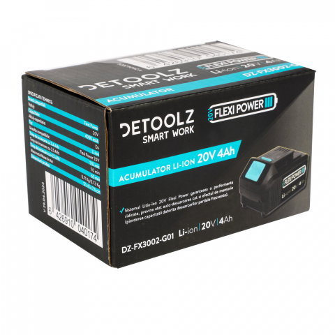 Acumulator Li-Ion, Detoolz, 20V, 4Ah [1]