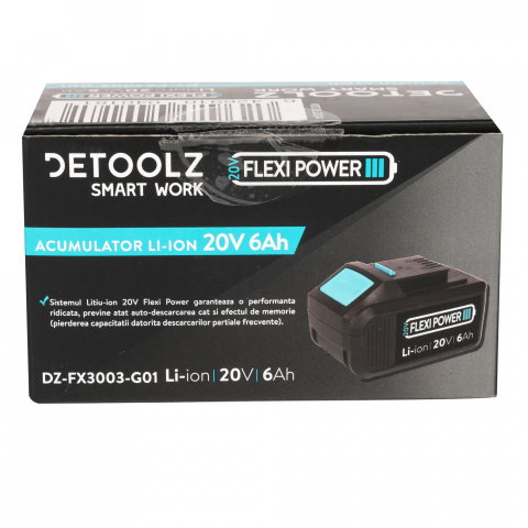 Acumulator Li-Ion, Detoolz, 20V, 6Ah [2]