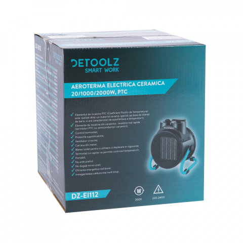 Aeroterma electrica ceramica, 20/1000/2000W, PTC [6]