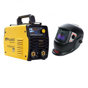 Aparat de sudara profesional Proweld MMA-220DLS-LCD cu masca de sudura cu reglaj automat Almaz BY350E-ROSE [0]