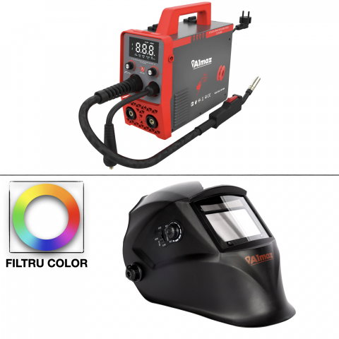 Aparat de sudura Almaz MIG 200 cu masca de sudura True Color Almaz AZ-ES042 [0]