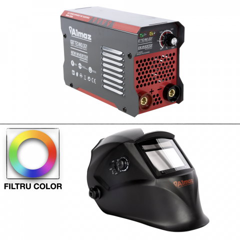 Aparat de sudura Almaz MMA 250 AZ-ES002 + masca de sudura COLOR Almaz AZ-ES042 [0]