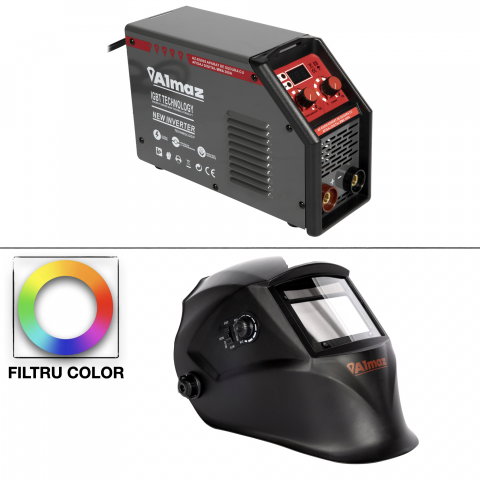 Aparat de sudura digital Almaz MMA 300 AZ-ES005 cu masca sudura color cu cristale lichide Almaz AZ-ES042 [0]