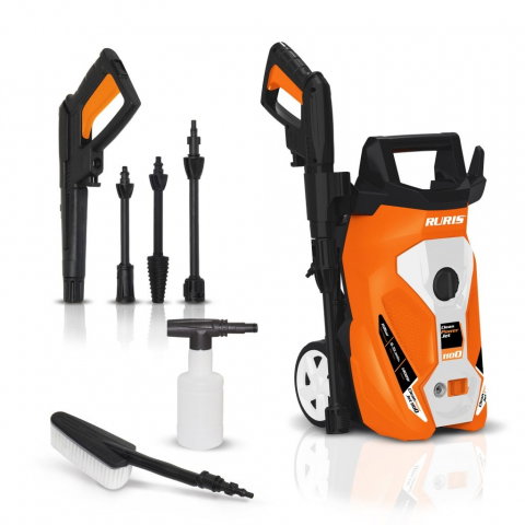 Curte, gradina, microferme - Aparat spalat cu presiune RURIS CleanPowerJet 1100, 1400W, 110 Bar, debit 6.5 l/min