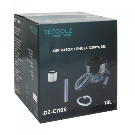 Aspirator cenusa Detoolz DZ-CI106 1200W, 18L [1]