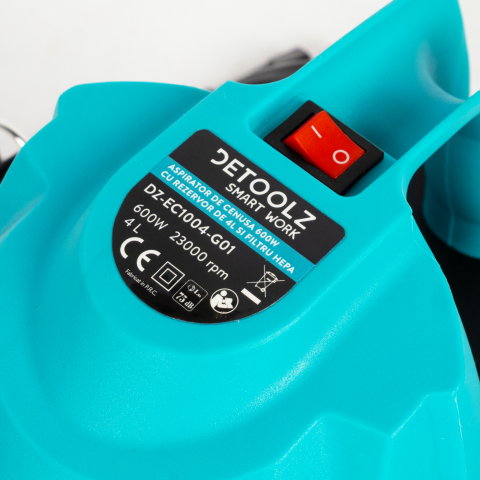 Aspirator de cenusa Detoolz DZ-EC1004-G01 600W, cu rezervor de 4L si filtru HEPA [4]