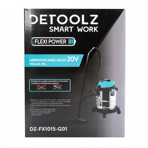 Aspirator umed-uscat Detoolz DZ-FX1015-G01 20V, volum 20L [5]