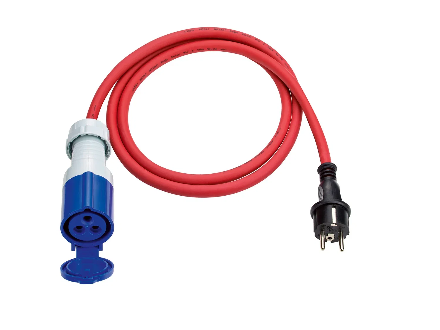 Generatoare electrice - Cablu adaptor monofazat max. 250V de la SHUKO la 3P, 1.5m, IP44