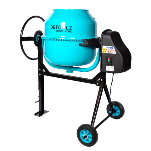 Betoniera Detoolz 180L, 1000W, cu roti si coroana de fonta [17]