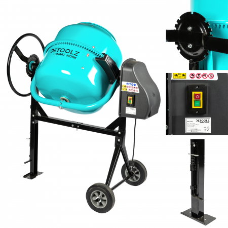 Betoniera 180L Detoolz DZ-C327 cuva 180L, motor 1000W, 29 RPM [4]