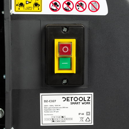 Betoniera 180L Detoolz DZ-C327 cuva 180L, motor 1000W, 29 RPM [10]