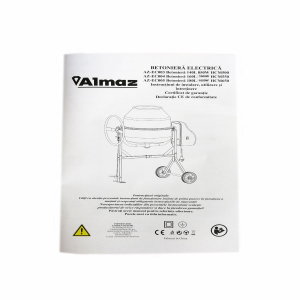 Betoniera profesionala ALMAZ, cuva de 180L, 1000W, 28RPM, HCM650 (AZ-EC005) [5]