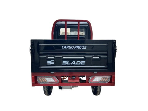 Cvadriciclu electric utilitar tip camioneta electrica PICKUP BLADE CARGO PRO 12 fara permis, 3000W, viteza 25 km/h, autonomie 100 km, Negru + Rosu [8]