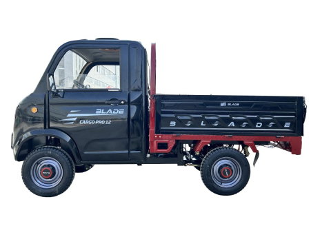 Cvadriciclu electric utilitar tip camioneta electrica PICKUP BLADE CARGO PRO 12 fara permis, 3000W, viteza 25 km/h, autonomie 100 km, Negru + Rosu [5]