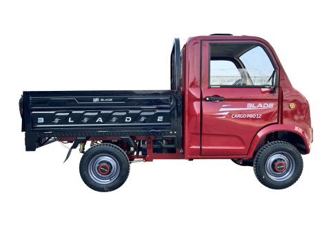 Cvadriciclu electric utilitar tip camioneta electrica PICKUP BLADE CARGO PRO 12 fara permis, 3000W, viteza 25 km/h, autonomie 100 km, Rosu + Negru [6]