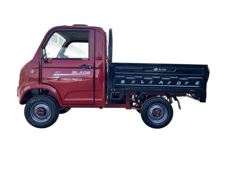 Cvadriciclu electric utilitar tip camioneta electrica PICKUP BLADE CARGO PRO 12 fara permis, 3000W, viteza 25 km/h, autonomie 100 km, Rosu + Negru [4]