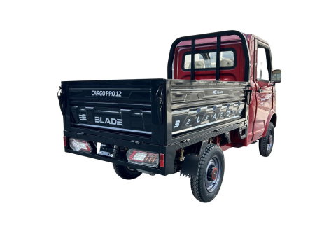 Cvadriciclu electric utilitar tip camioneta electrica PICKUP BLADE CARGO PRO 12 fara permis, 3000W, viteza 25 km/h, autonomie 100 km, Rosu + Negru [7]