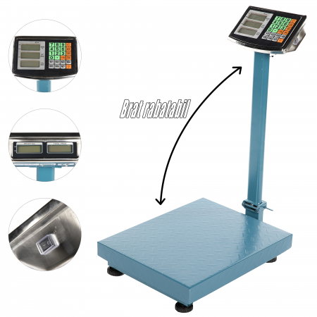 Cantar cu brat rabatabil si afisaj LCD Micul Fermier GF-0034 350kg, platforma 40x50 cm [3]