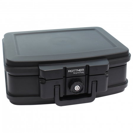 Protectie si transport valori - Casetă Antifoc Rottner Fire Data Box 2 Închidere pe Cheie Neagră
