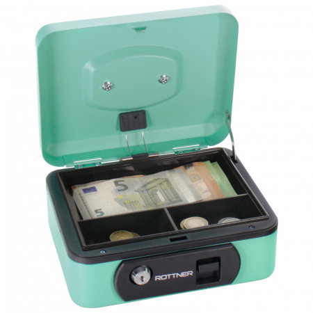 Protectie si transport valori - Casetă Bani Rottner Pro Box One Turcoaz