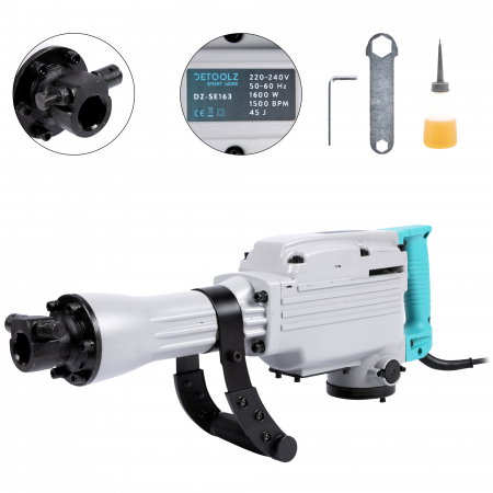 Ciocan demolator Detoolz 1600W 1500bpm 45J include cutie metalica pentru transport [2]