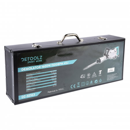 Ciocan demolator Detoolz 1600W 1500bpm 45J include cutie metalica pentru transport [8]