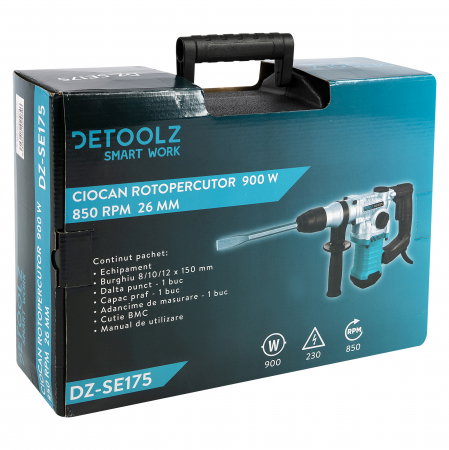Ciocan rotopercutor Detoolz DZ-SE175 900W 850rpm 26mm [8]