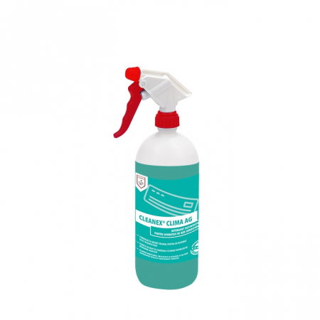 Agent de curatare CLEANEX CLIMA Argint LBXCLCL001, cu actiune dezinfectanta pentru aparate de aer conditionat - flacon 1 litru [1]