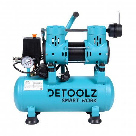 Compresor de aer silentios fara ulei Detoolz DZ-C265 650W, 9L [2]