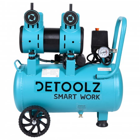 Compresor de aer silentios fara ulei Detoolz DZ-C266 1500W, 30L [1]