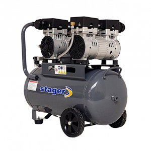Stager HM0.75x2JW/50 compresor aer, 50L, 8bar, 270L/min, monofazat, angrenare directa, silentios - Resigilat [1]