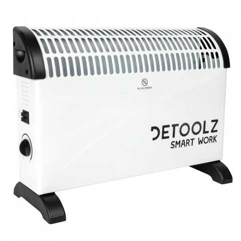 Incalzire si climatizare - Convector electric Detoolz, 2KW, 3 trepte de putere, cu termostat reglabil