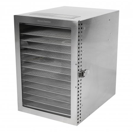 Deshidratoare fructe si legume - Deshidrator universal din Inox Micul Fermier GF-2193 12 tavi 800W (uscator fructe si plante)