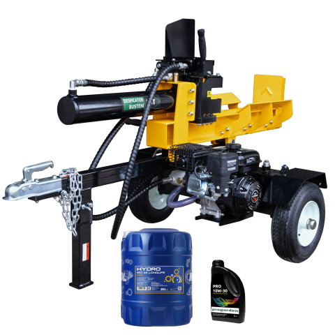 Despicator busteni ProGARDEN DH25B, 25T, benzina, tractabil, Dmax 500mm + ulei hidraulic Mannol si ulei motor