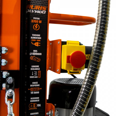 Despicător de lemne RURIS DLV1400, 14 tone, motor electric monofazat 3700 W, Dmax 400 mm [4]