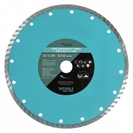 Scule electrice si unelte - Disc diamantat turbo 230x25.4x7mm