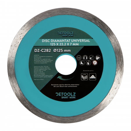 Scule electrice si unelte - Disc diamantat universal 125x22.2x7mm