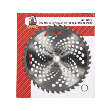Accesorii motocoase si trimmere - Disc MTC nr.10 (255) cu vidia ONDULAT MF