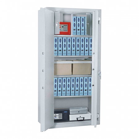 Protectie si transport valori - Dulap pentru Birou Rottner Kanzlei Premium SB 125 Închidere Electronică Alb Aluminiu 