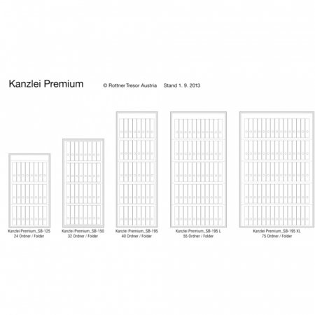 Dulap pentru Birou Rottner Kanzlei Premium SB 195L Închidere Cheie Alb Aluminiu [2]
