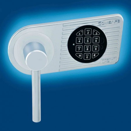 Dulap pentru Birou Rottner Kanzlei Premium SB 195L Închidere Electronică Alb Aluminiu  [1]