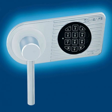 Dulap pentru Birou Rottner Kanzlei Premium SB 195XL Închidere Electronică Alb Aluminiu [1]