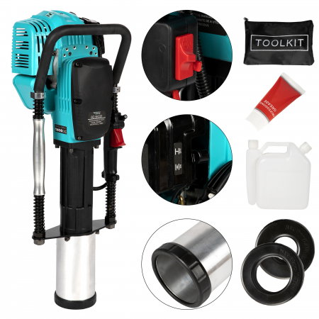Masini de gaurit si insurubat electrice - Masina batut stalpi Detoolz DZ-C233 2.5Nm 1350bpm motor 52CC 2T